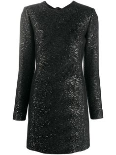 Saint Laurent платье-трапеция мини с пайетками