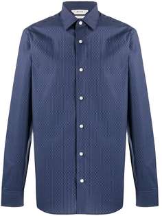 Z Zegna рубашка с длинными рукавами и узором