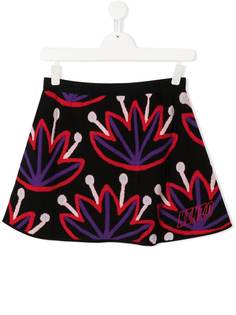 Kenzo Kids юбка с вышитым логотипом