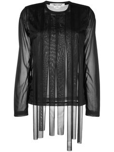 Comme Des Garçons Comme Des Garçons полупрозрачный топ с бахромой
