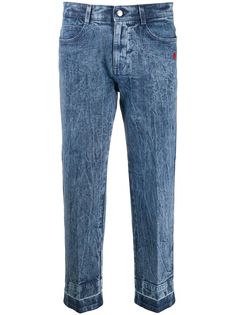 Stella McCartney укороченные джинсы с вышивкой