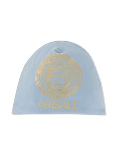 Young Versace трикотажная шапка с декором Medusa