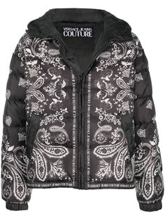 Versace Jeans Couture пуховик с принтом Paisley Loop