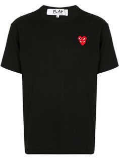 Comme Des Garçons Play футболка с вышитым логотипом