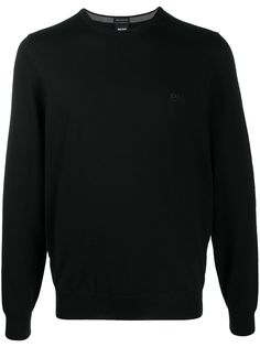 Boss Hugo Boss джемпер с круглым вырезом и вышитым логотипом