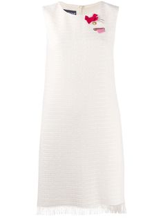 Boutique Moschino платье без рукавов с вышивкой