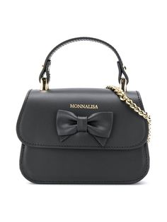 Monnalisa сумка-тоут с бантом и логотипом