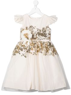 Monnalisa платье А-силуэта с пайетками