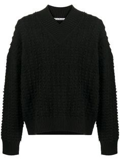 Acne Studios фактурный джемпер с V-образным вырезом