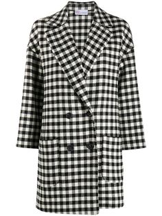 RedValentino двубортное пальто в клетку