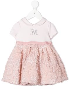 Monnalisa платье А-силуэта с декорированным логотипом