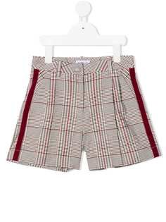 Monnalisa шорты в клетку с бархатными лампасами