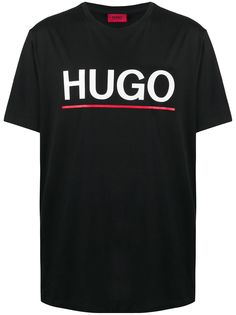 HUGO футболка с круглым вырезом и логотипом