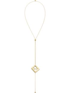 Fendi колье с подвеской-логотипом FF