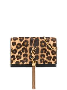 Saint Laurent сумка на плечо Kate с леопардовым принтом