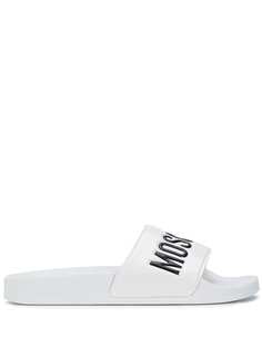Moschino шлепанцы с логотипом