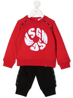 Msgm Kids logo-print jersey tracksuit set