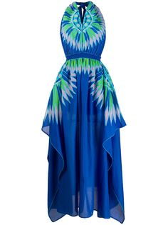 Emilio Pucci платье с абстрактным принтом и асимметричным подолом