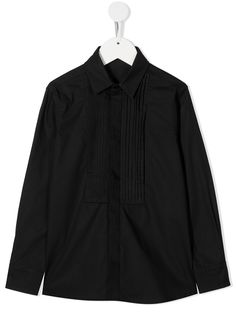 Monnalisa pleated bib dress shirt