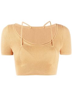 Jacquemus укороченный топ в рубчик