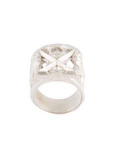Off-White Arrows skull ring