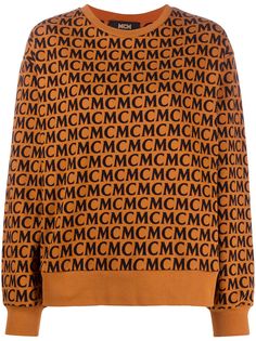 MCM logo print crew neck sweatshirt