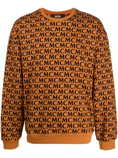 MCM logo print crew neck sweatshirt