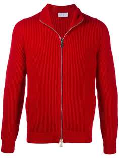 Fedeli zip-through ribbed sweater