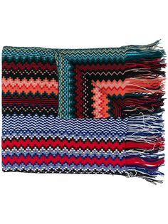 Missoni шарф с бахромой и принтом