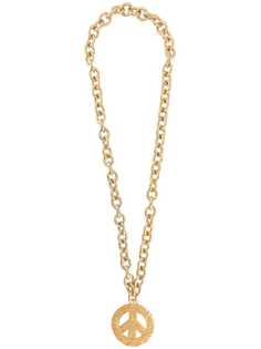 Moschino peace sign chain necklace