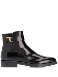 Tods ботинки на молнии с металлическим логотипом Tod`S