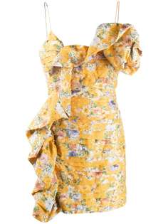 Magda Butrym платье мини с цветочным принтом и оборками