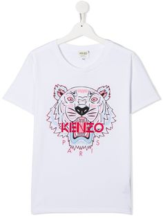 Kenzo Kids футболка с принтом Tiger