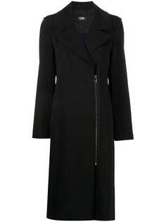 Karl Lagerfeld двухцветное пальто с плиссировкой