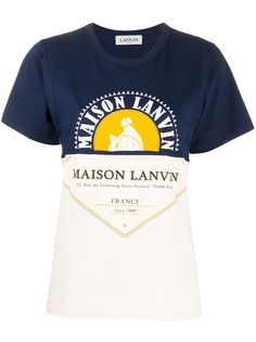 LANVIN футболка с принтом в стиле колор-блок