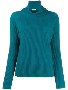Allude кашемировый джемпер в рубчик с высоким воротником