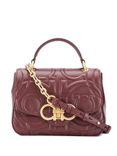 Salvatore Ferragamo стеганая сумка-тоут с декором Gancini