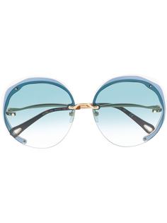 Chloé Eyewear солнцезащитные очки в массивной оправе