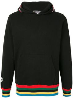 A BATHING APE® толстовка с капюшоном и отделкой в полоску