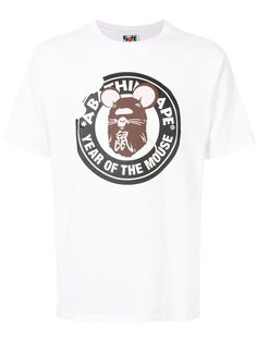 A BATHING APE® футболка с нашивкой-логотипом