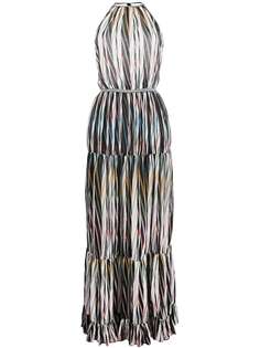 Missoni ярусное платье макси с открытой спиной
