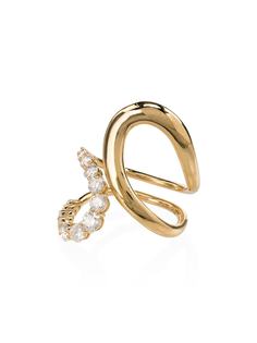 Melissa Kaye золотое кольцо Aria Jane с бриллиантами
