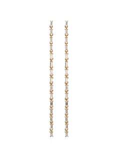 Lizzie Mandler Fine Jewelry золотые серьги-подвески с бриллиантами