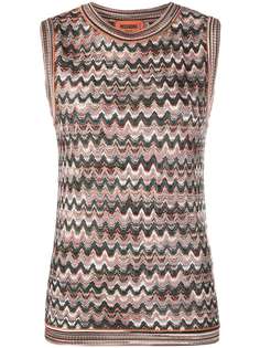 Missoni трикотажный топ без рукавов