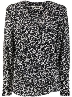 Isabel Marant Étoile блузка с запахом и леопардовым принтом