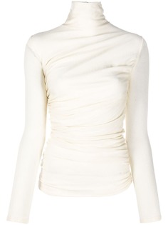 Giambattista Valli топ с высоким воротником и драпировкой