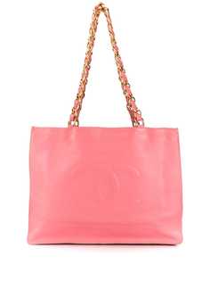 Chanel Pre-Owned сумка-тоут с тисненым логотипом CC