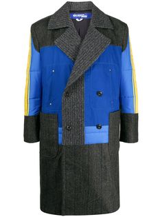 Junya Watanabe MAN двубортное пальто со вставками