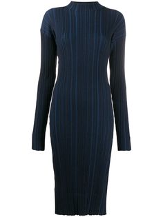 Acne Studios платье миди в рубчик с длинными рукавами