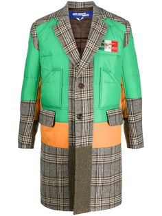 Junya Watanabe MAN однобортное пальто со вставками